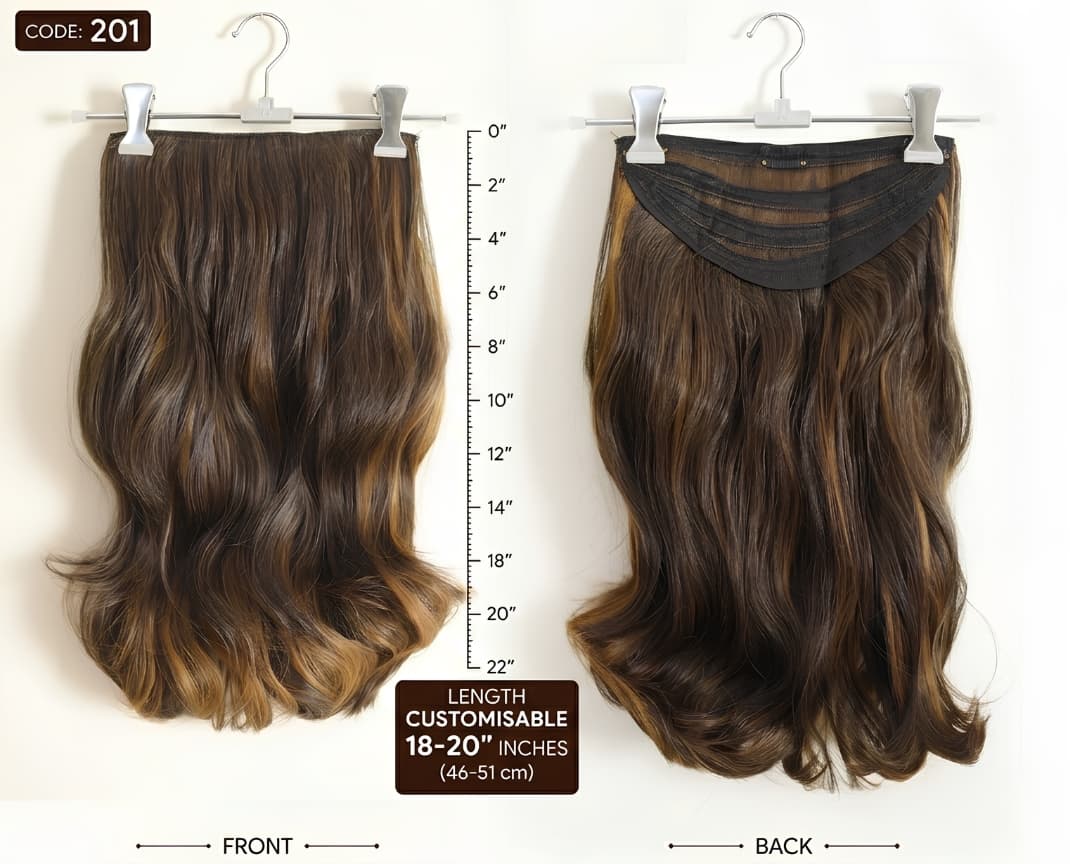 Natural Wavy Highlights Hair Extension, Layered — main view