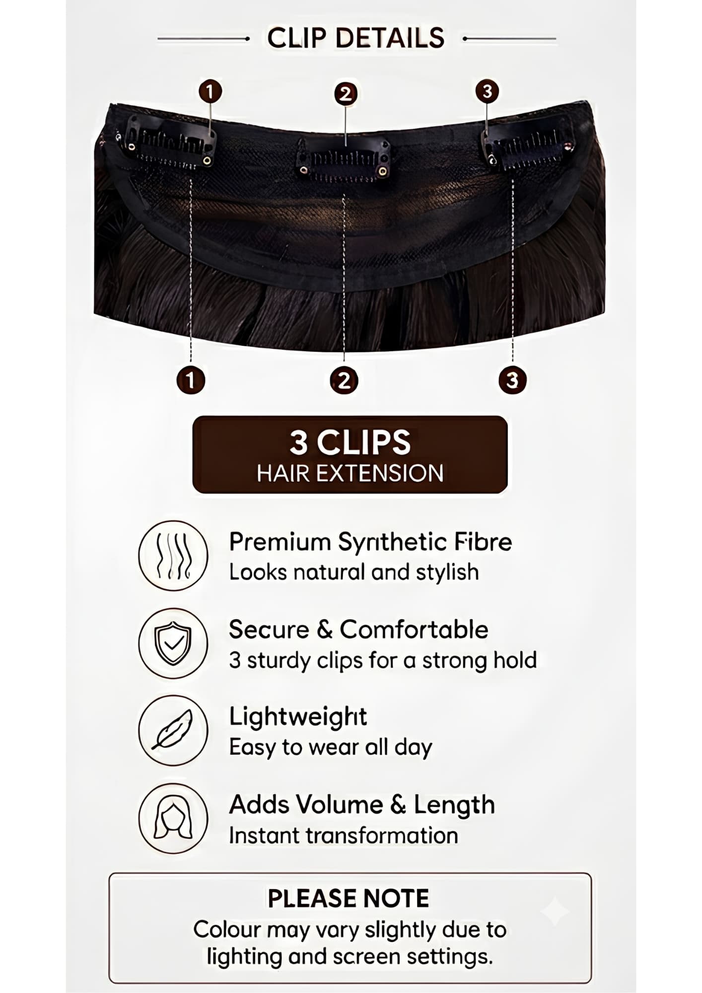 Curly Highlights Hair Extension — detail view