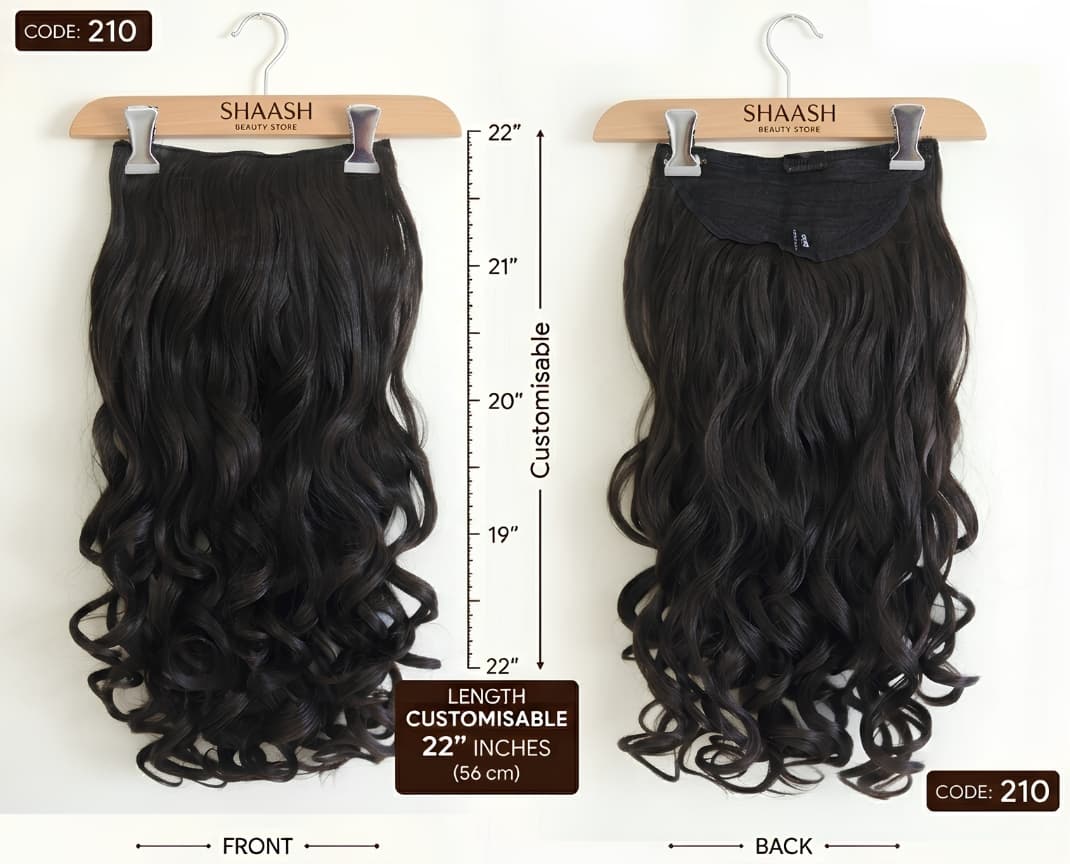 Curly Black Hair Extension — main view