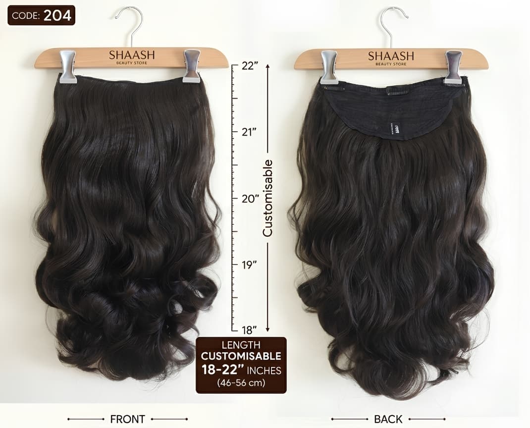 Natural Wavy Dark Brown Hair Extension — main view