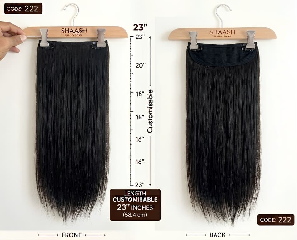 Natural Straight Dark Brown Hair Extension — main view