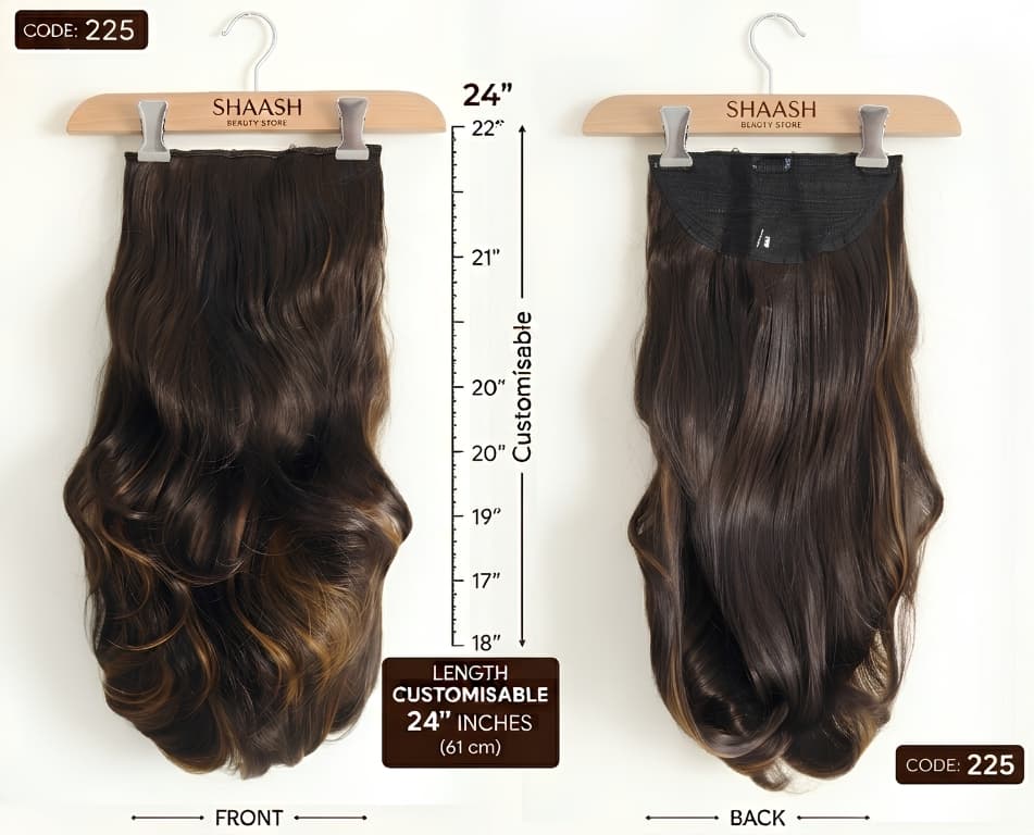 Natural Wavy Highlights Hair Extension, Layered — main view